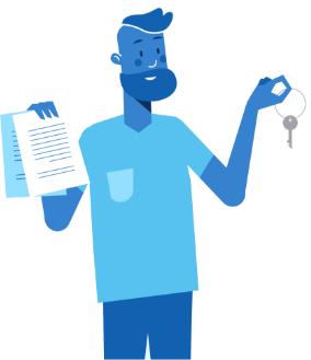 Grafik - Zufriedener Kunde